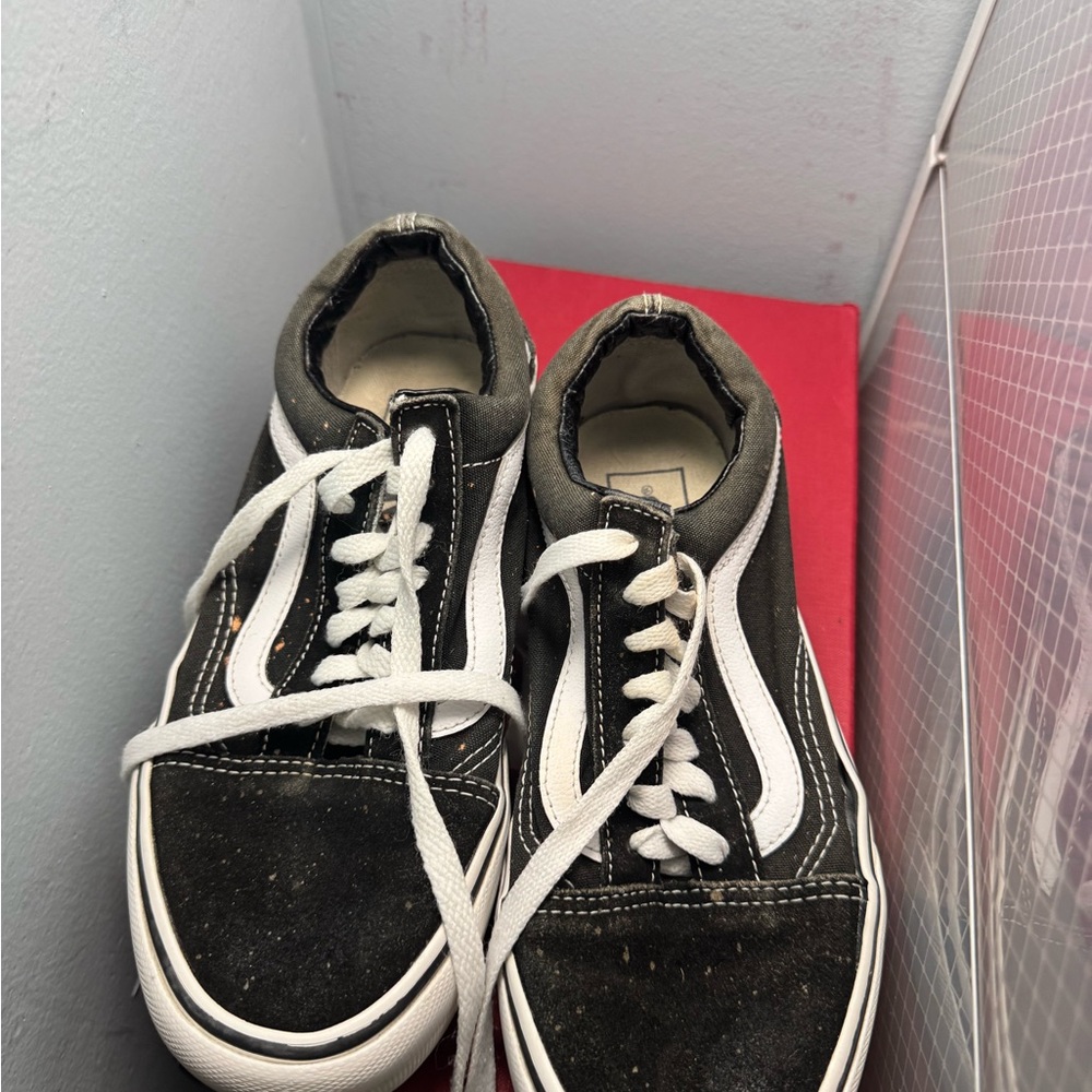Black and White High-Top Sneakers